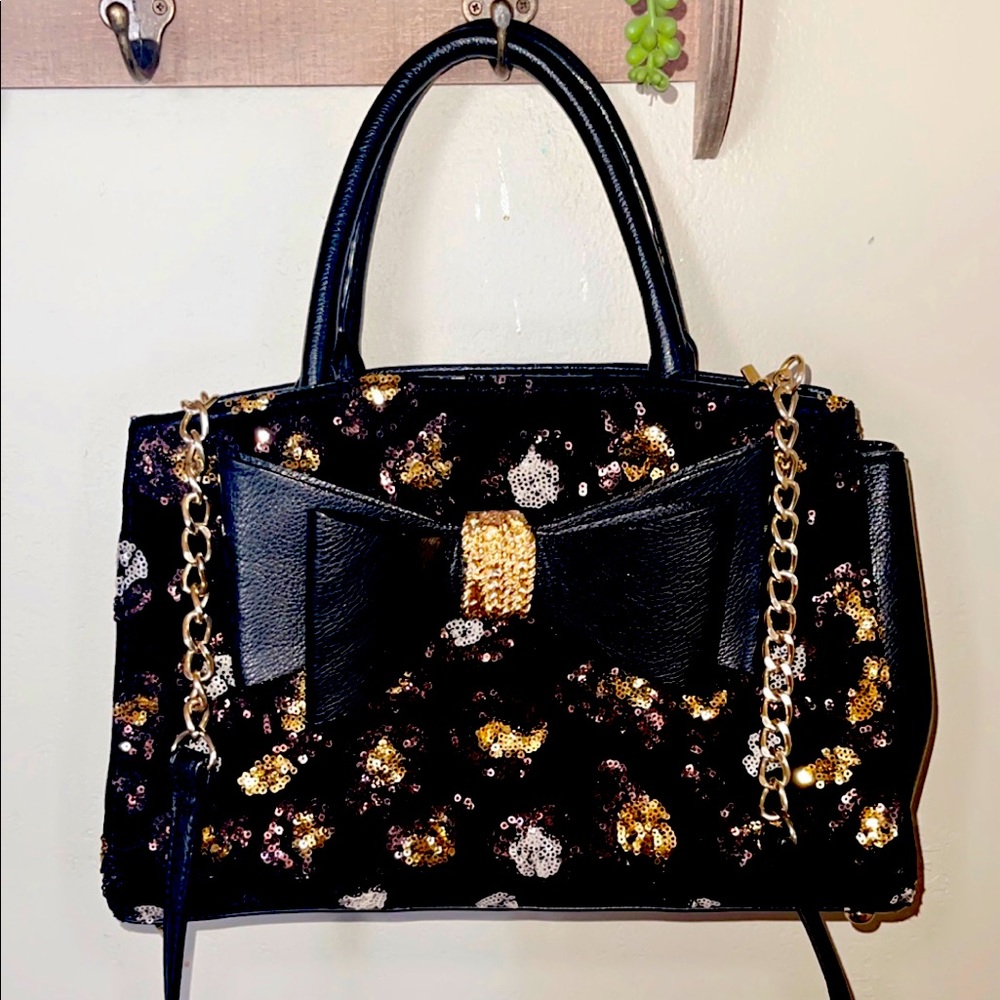 Betsey Johnson Leopard Sequin Purse